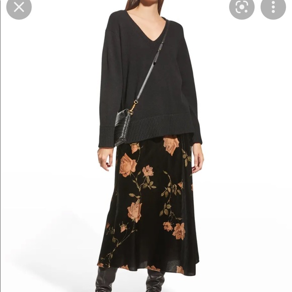 NWT Vince Autumnal Rose Velvet Slip Skirt 6 - Picture 2 of 9